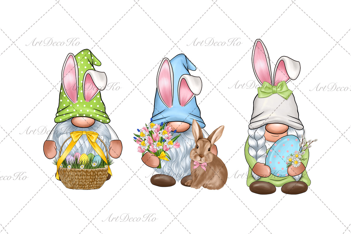 Easter Gnome Clipart, a Person Illustration by DekoArt (Photo 2 of 4)