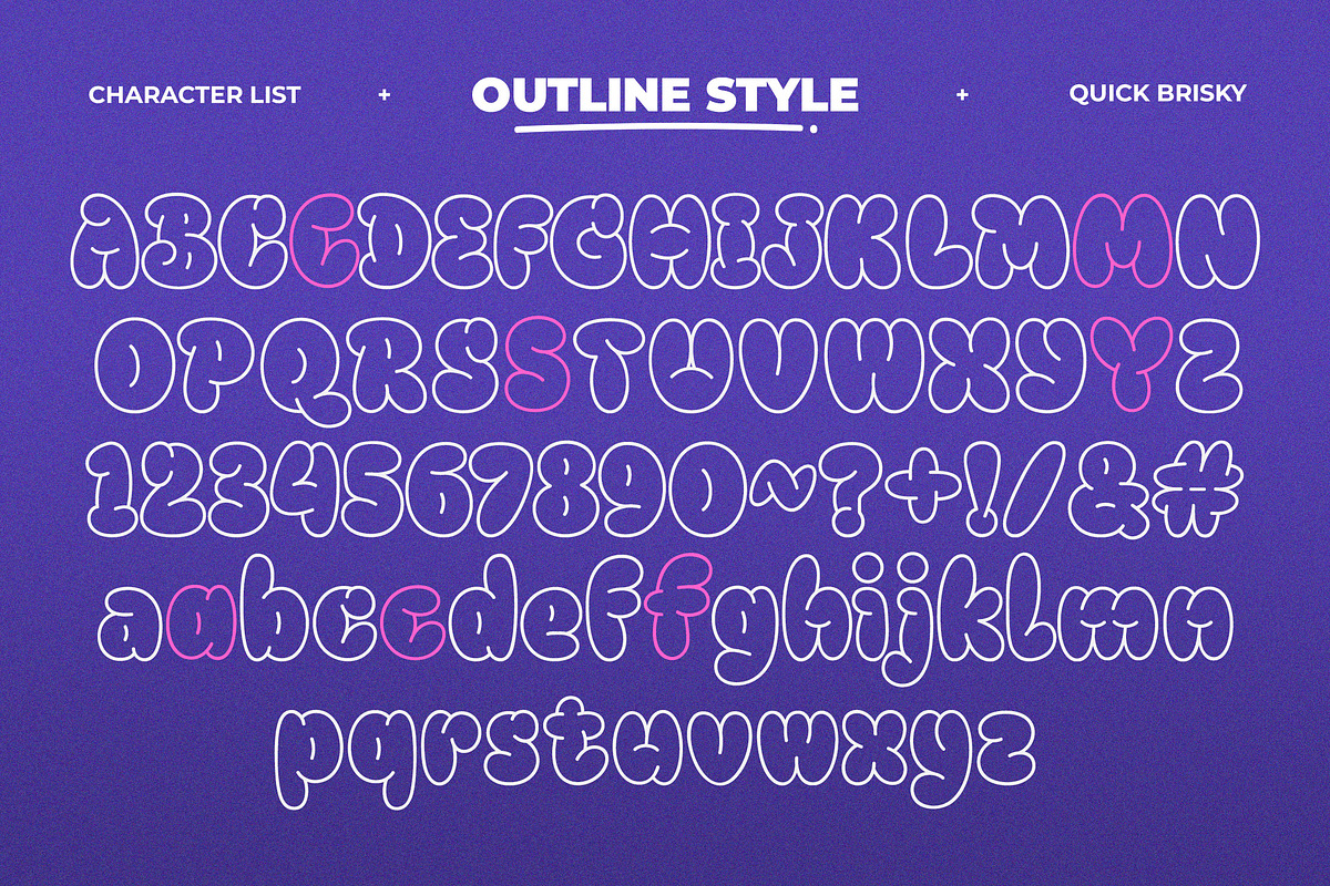 Quick Brisky - Bubble Graffiti Font, a Font by Typia Nesia (Photo 10 of 13)