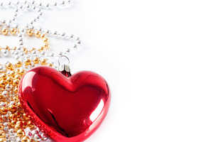 Red heart and beads, a Holiday Photo by Artspace