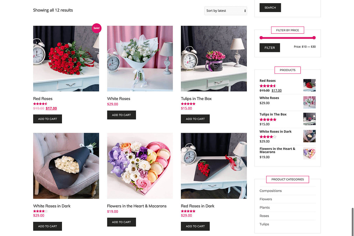 FlyFlowers - Flower Shop WP - Sale, a WordPress Template by FlyTemplates.com (Photo 2 of 6)