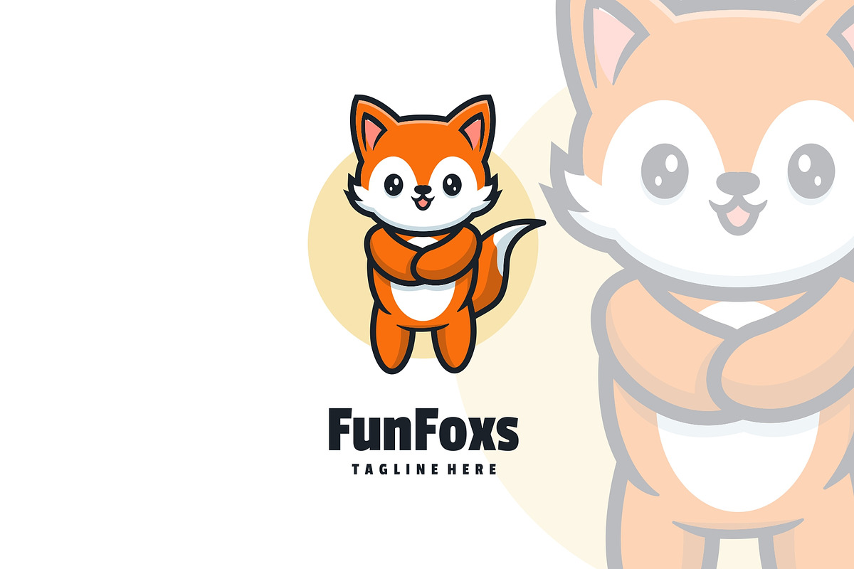 Fun Foxs Mascot Cartoon Logo., a Branding & Logo Template by ModalTampang