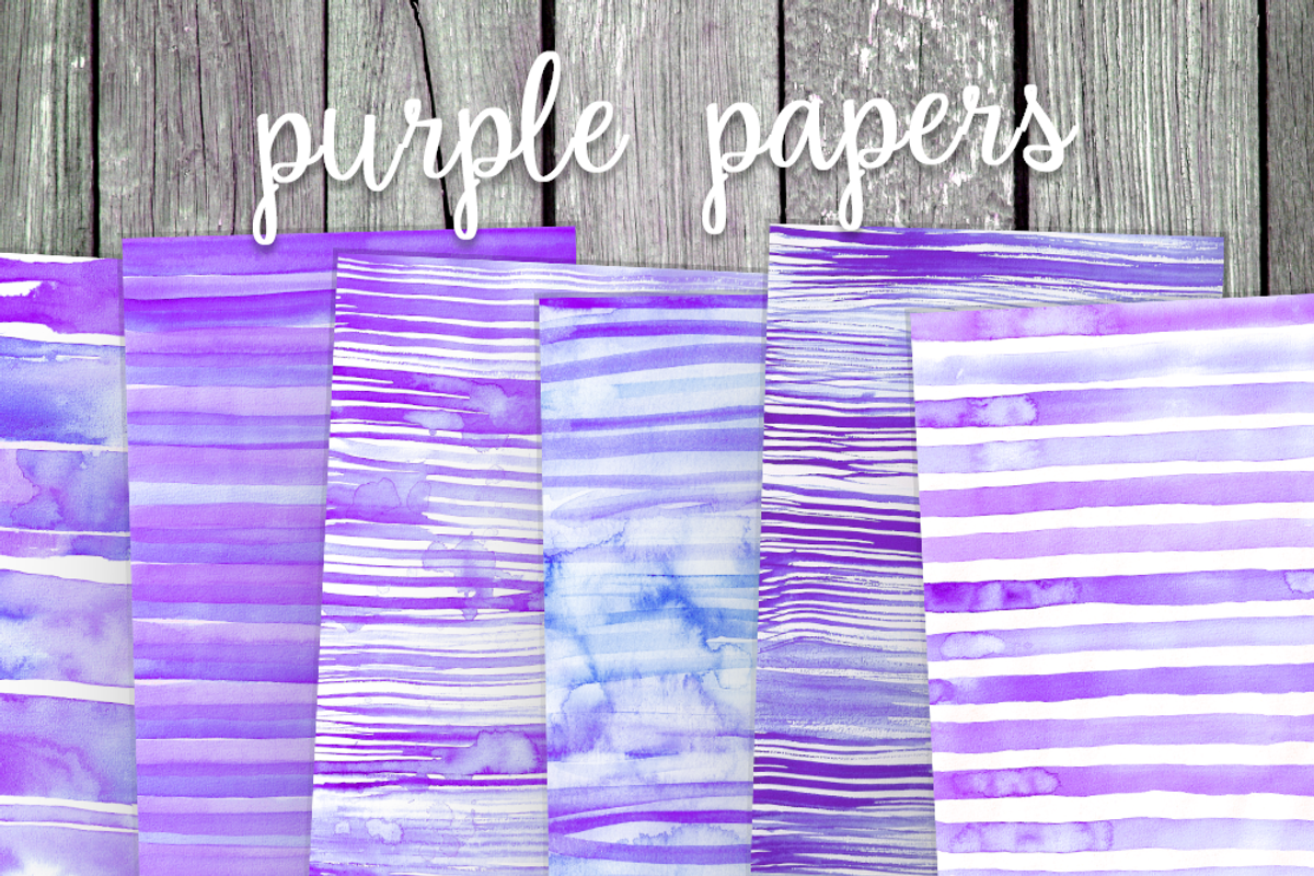 Watercolor Stripes Texture Papers, a Texture Graphic by Sinziana Romanescu (Photo 5 of 11)