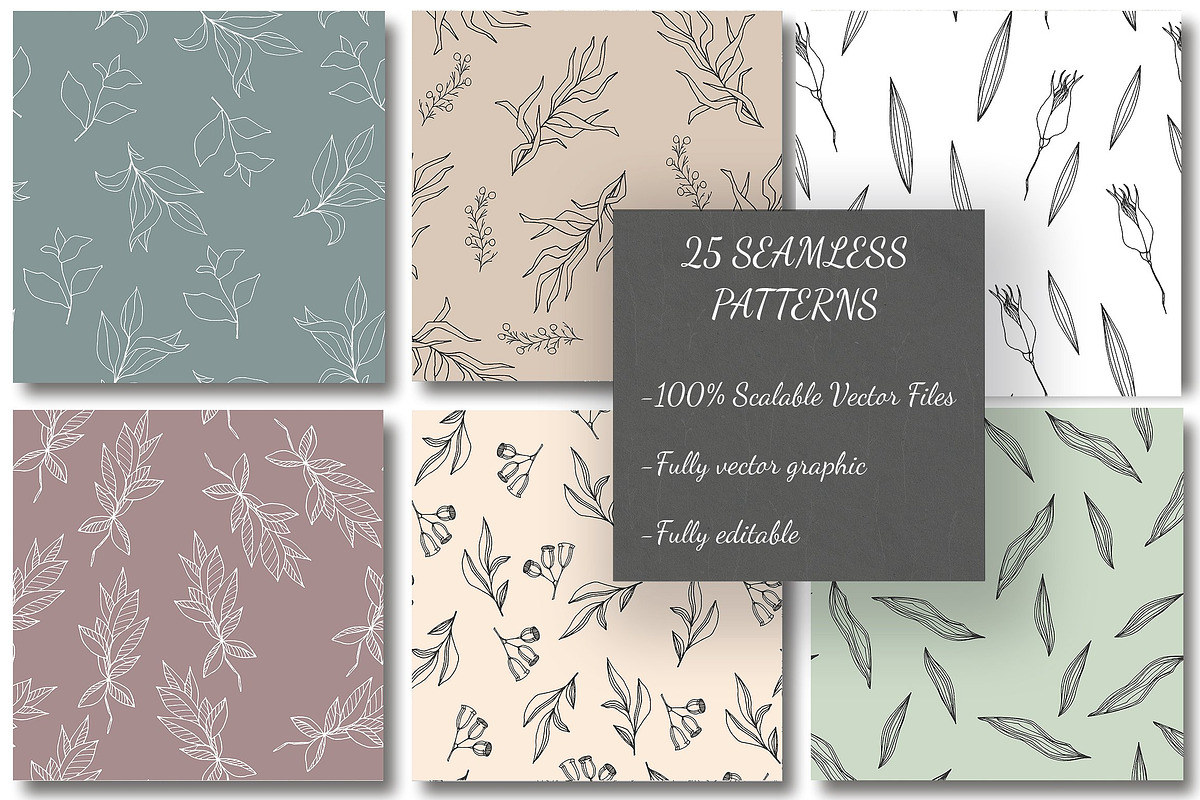 50 Wild flower patterns -Bundle-, a Pattern Graphic by CARROTDESIGN (Photo 3 of 5)