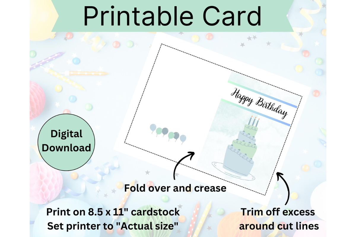 Happy Birthday Greeting Card, a Card Template by Pixels N Bows (Photo 3 of 3)