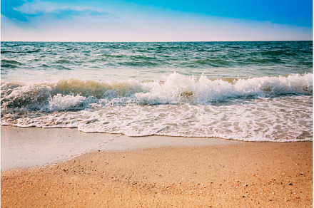 Sand Beach And Wave, a Nature Photo by Our Amazing World