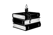 Vintage Book Stack Candle Bundle, an Illustration by jahid234 (Thumbnail 17 of 31)