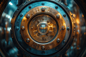 Intricate design of a large metallic, a Photo by Tanuart