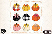 Watercolor Cute Pumpkins, Fall Clipa, an Illustration by DreamCafeArt (Thumbnail 1 of 6)