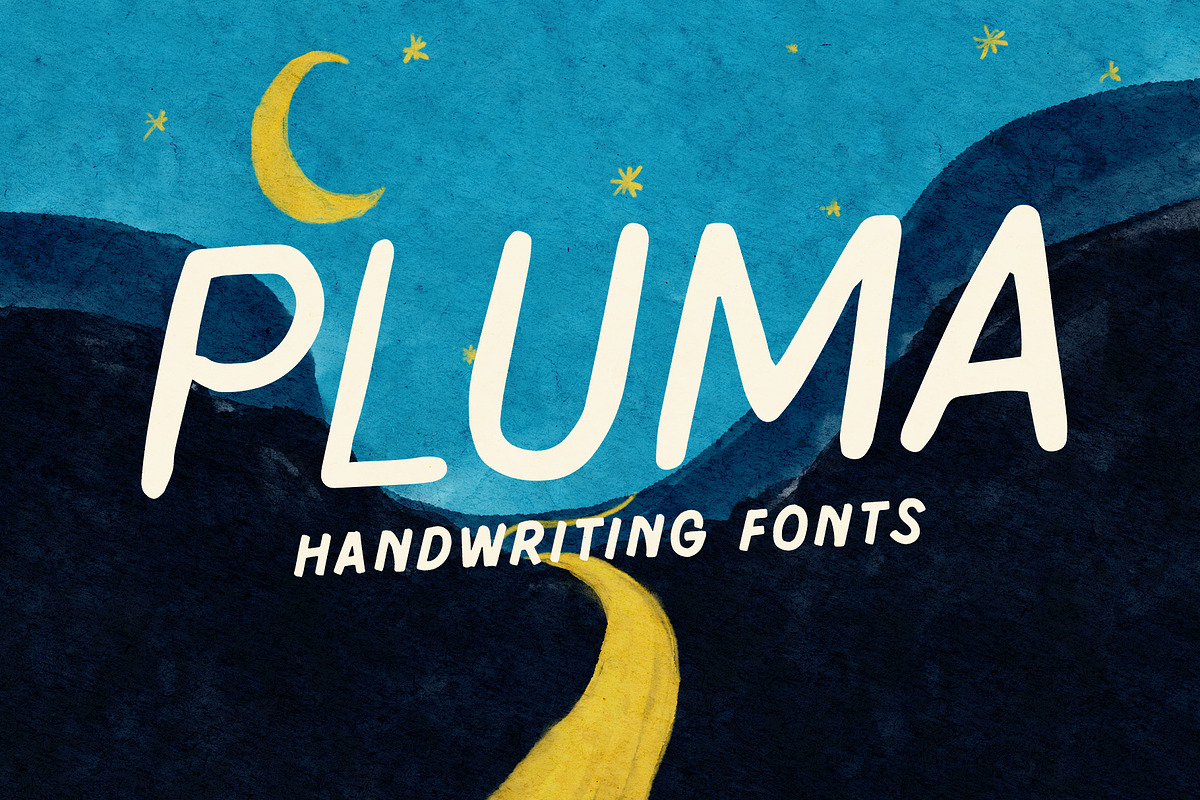 Pluma Handwriting, a Sans Serif Font by maghrib (Photo 1 of 8)