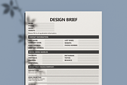 Design Brief - Fillable PDF, a Print Template by Burke Graphic Design (Thumbnail 1 of 2)