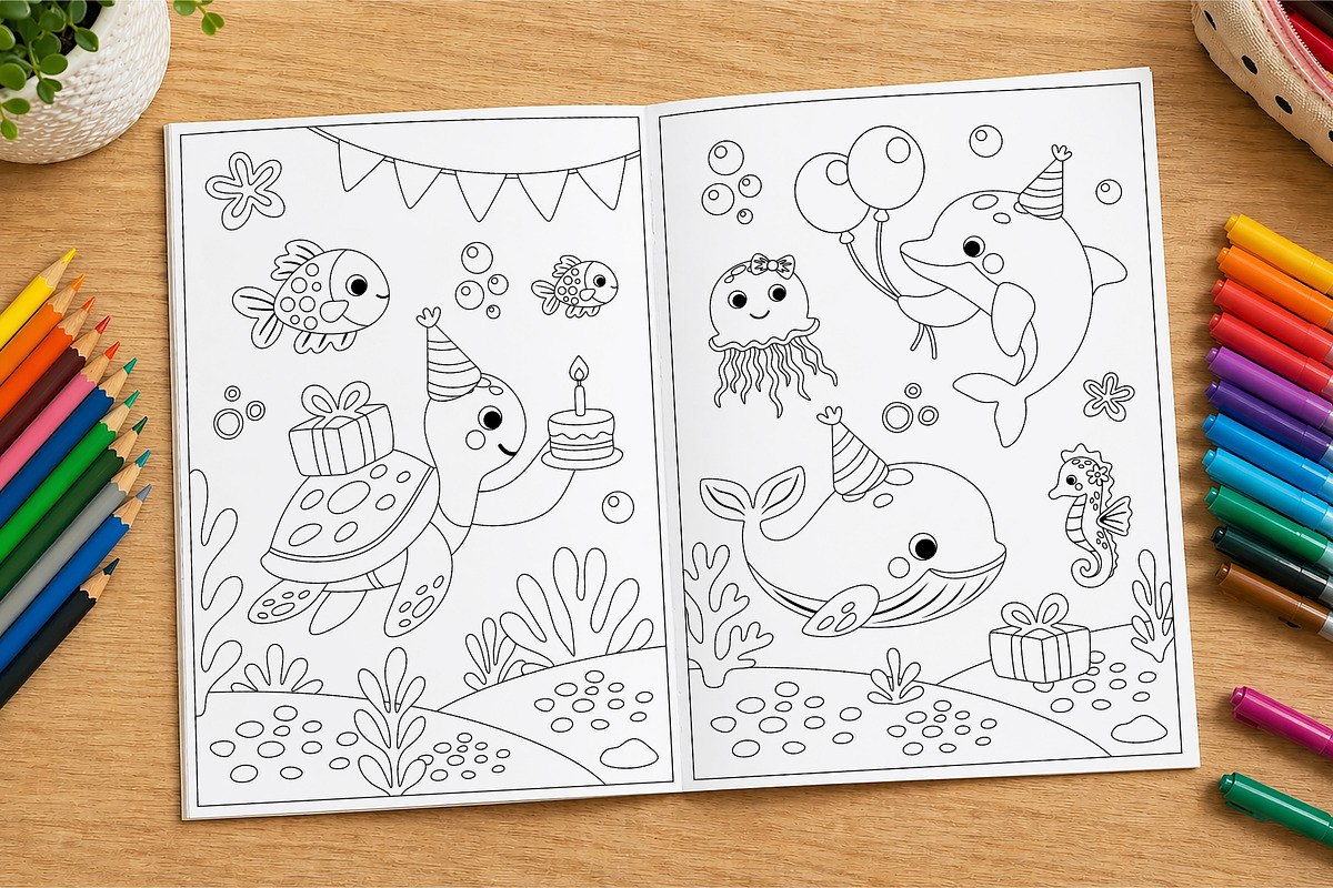 Coloring book for kids, an Education Illustration by LartGraphics (Photo 4 of 8)