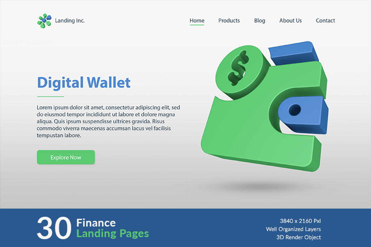 Finance Landing Pages, a Templates & Theme by Odeniz (Photo 21 of 31)