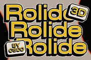 Rolide 3D, a Sans Serif Font by Craft Supply Co. (Thumbnail 1 of 8)