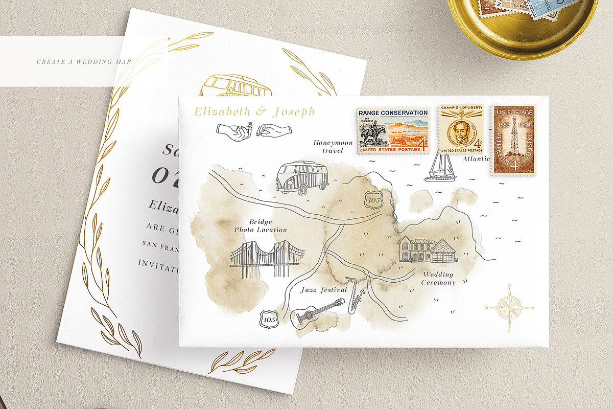 Wedding Map Creator, a Texture Illustration by Julia Dreams (Photo 2 of 13)
