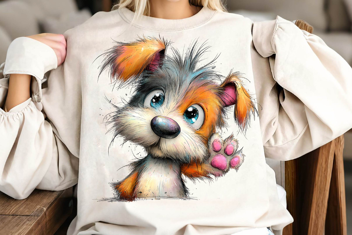 Funny Whimsical Dogs Clipart Set, an Animal Illustration by fashionaddict (Photo 5 of 7)