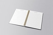 A4 Spiral Notebook Mockup, a Print Template by graphicsecond (Thumbnail 10 of 16)