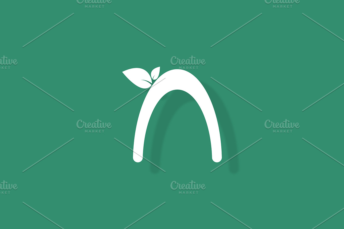 Green N Letter Logo with Leaf Accent, a Branding & Logo Template by Salman Shop (Photo 4 of 4)