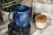 Blue umbrella autumn pattern, a Pattern Graphic by Sigelt (Thumbnail 5 of 7)