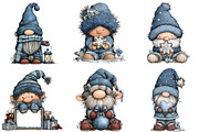 Adorable Blue Christmas Gnome, an Illustration by DreamArtGraphic (Thumbnail 3 of 4)