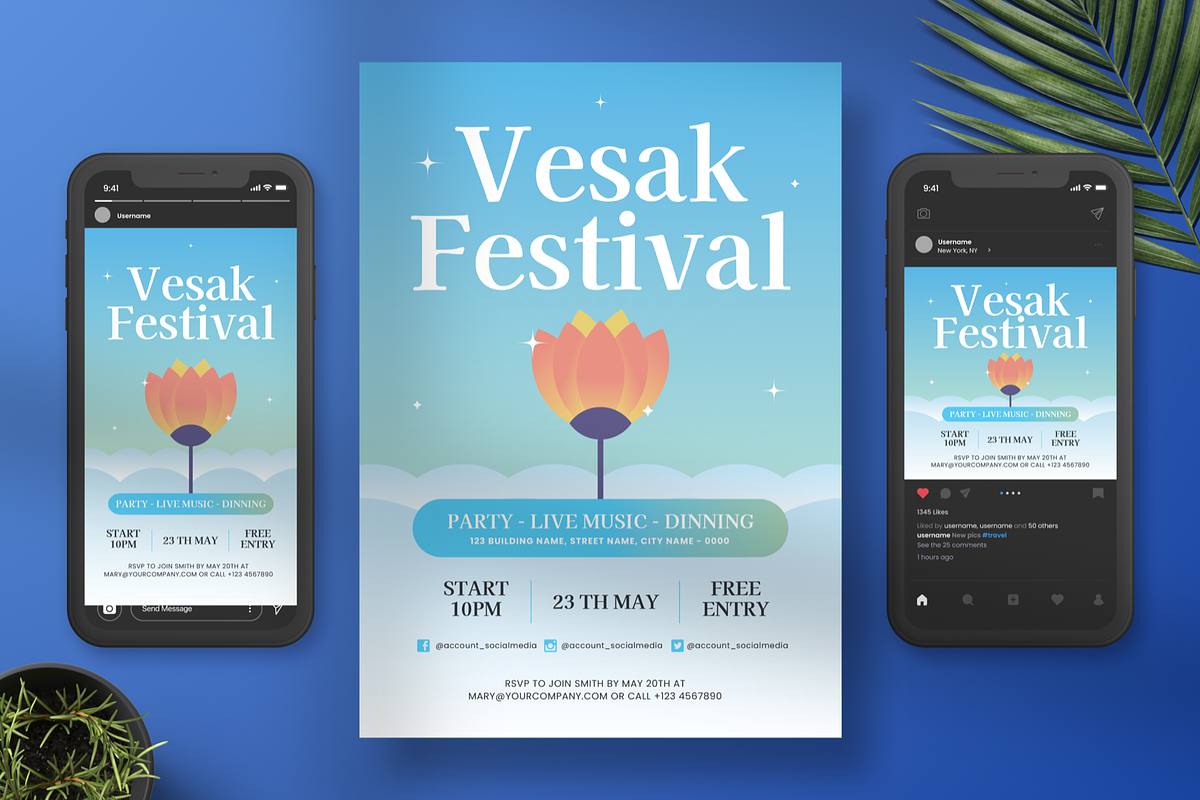 Vesak Festival Flyers, a Flyer Template by Annora Studio (Photo 3 of 4)