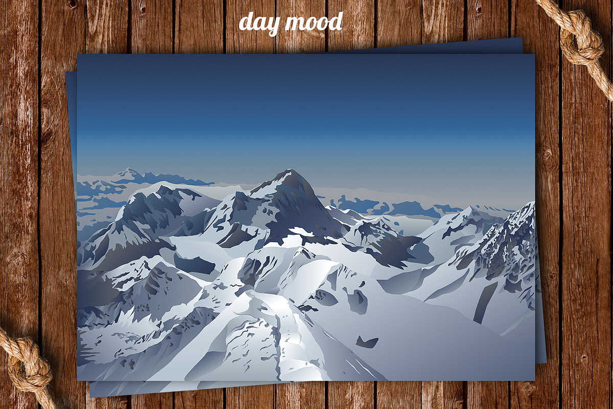 Vector mountains, a Decorative Illustration by ⚞ Kind Illustration ⚟ (Photo 2 of 5)