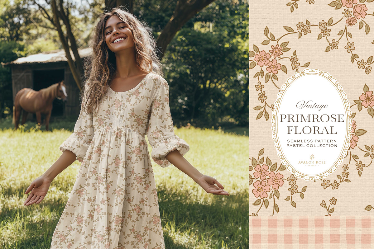 Vintage Ditsy Floral Pastel Patterns, a Pattern Graphic by Eclectic Anthology (Photo 11 of 13)