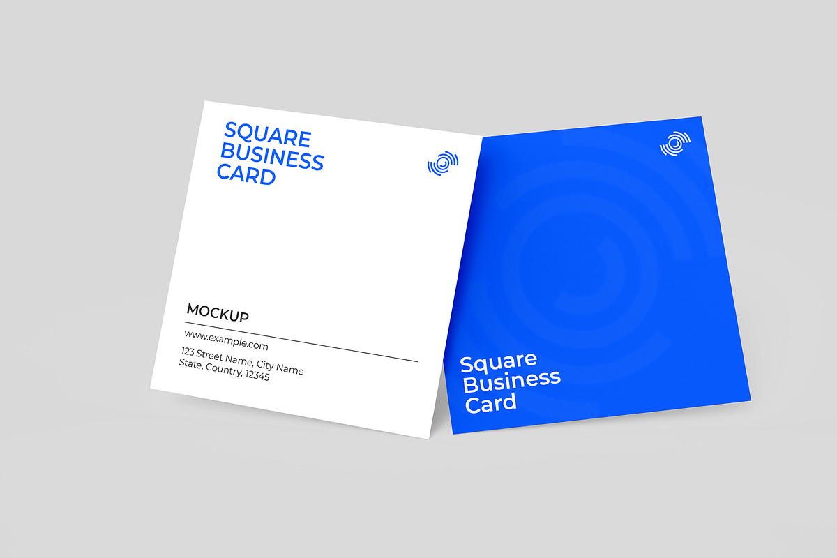 Square Business Card Mockup, an Advertising Mockup by graphypix (Photo 1 of 4)