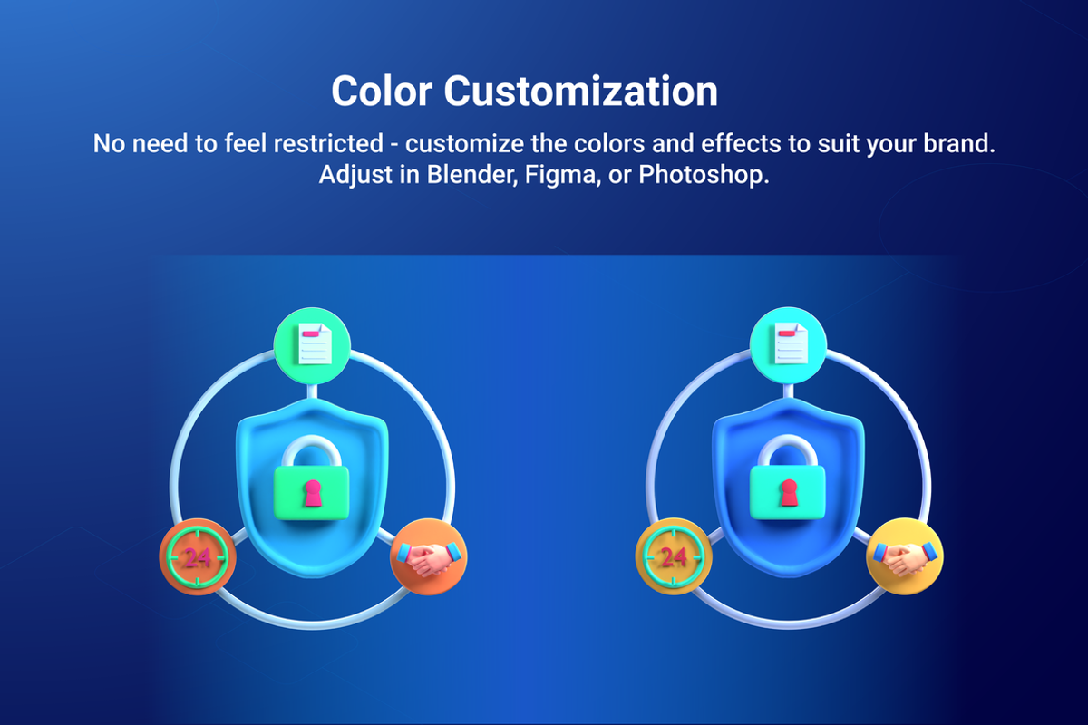 3D Cyber Security Icons, an Object 3D Model by Flat Icons (Photo 5 of 8)