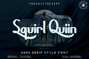 Squirl Quiin - Script style font, a Sans Serif Font by mahstudios (Thumbnail 1 of 7)