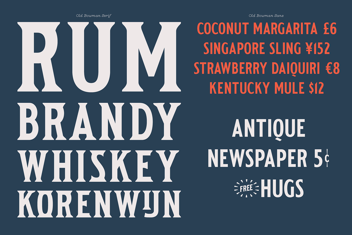 Old Bowman Sans & Serif, a Serif Font by The Old Type Foundry (Photo 7 of 12)
