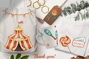 Cute Circus Clipart PNG Set, an Object Illustration by Mespilia (Thumbnail 4 of 5)