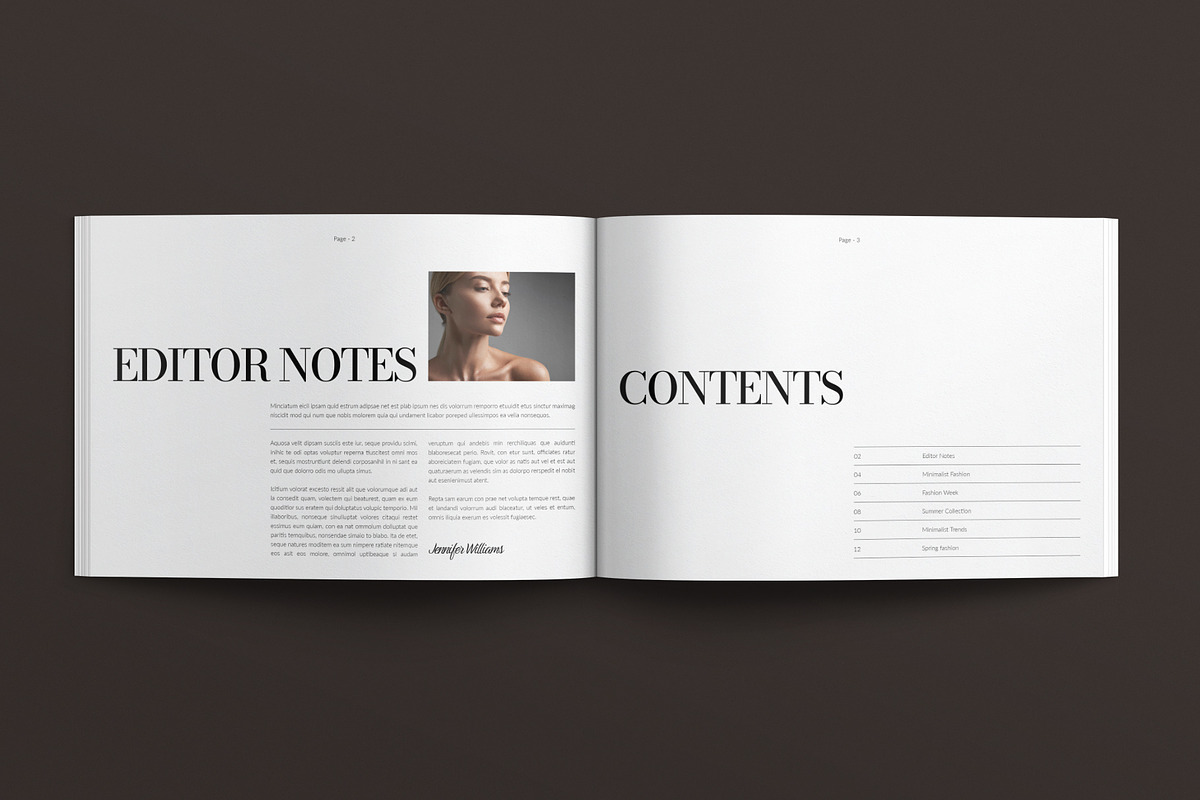 Digital LookBook Template Landscape, a Brochure Template by E-Type (Photo 2 of 7)