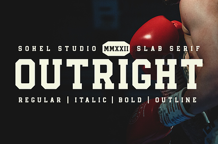 Outright - Sport & College Display, a Slab Serif Font by Sohel Studio