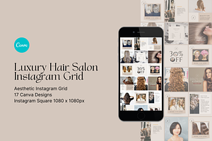 Luxury Hair Salon Instagram Grid