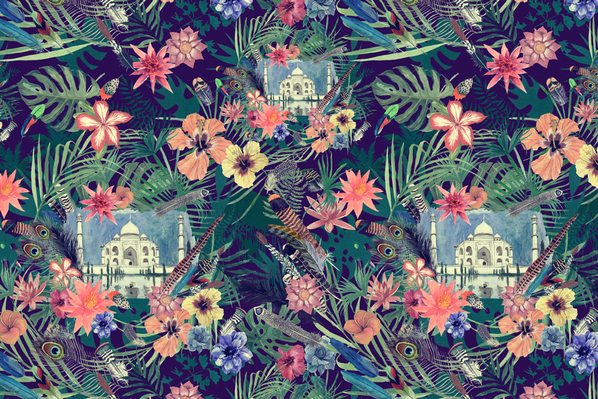 Vintage India 2. Pattens psd. Set 4., a Pattern Graphic by Purple Sky ...