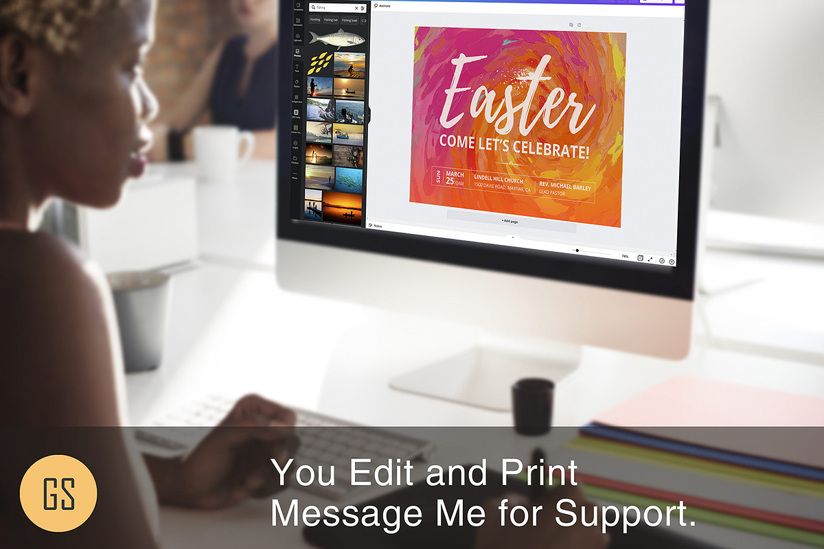 Easter Sunday Church Postcard EDDM, an Invitation Template by Godserv Designs (Photo 10 of 14)
