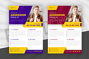 Admission Flyer Design, a Flyer Template by MxVect Stock (Thumbnail 1 of 3)