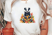 Watercolor Autumn Animals Clipart, a Seasonal Illustration by Canvas Craft (Thumbnail 8 of 9)