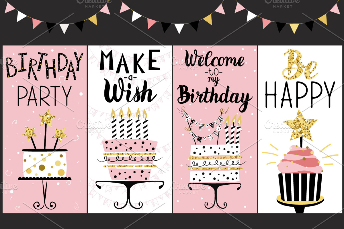 Party cards and flyers big set, a Decorative Illustration by Happiestsim (Photo 8 of 13)