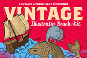 Vintage Illustrator Brush-Kit, a Brush Add-On by Leonard Posavec (Thumbnail 1 of 10)
