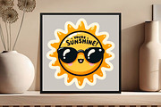 Funny,Youre Sunshine Sticker PNG, an Illustration by DreamCafeArt (Thumbnail 6 of 7)