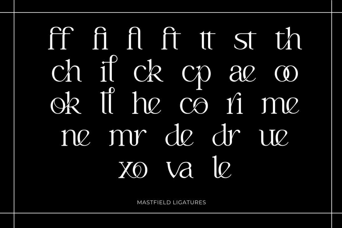 Mastfield - Modern Display Font, a Symbol Font by Sronstudio (Photo 16 of 18)