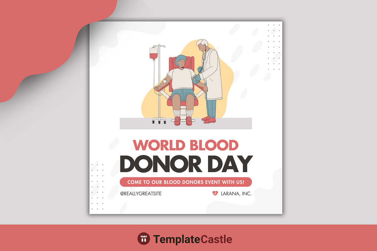 World Blood Donor Day Canva Template, a Design Template by TemplateCastleStore (Photo 4 of 4)