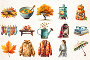Watercolor Neutral Autumn Clipart, an Illustration by Libby Wishes (Thumbnail 2 of 7)