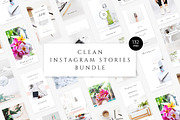 Clean Instagram Stories Bundle, a Social Media Template by Swiss_cube (Thumbnail 1 of 10)