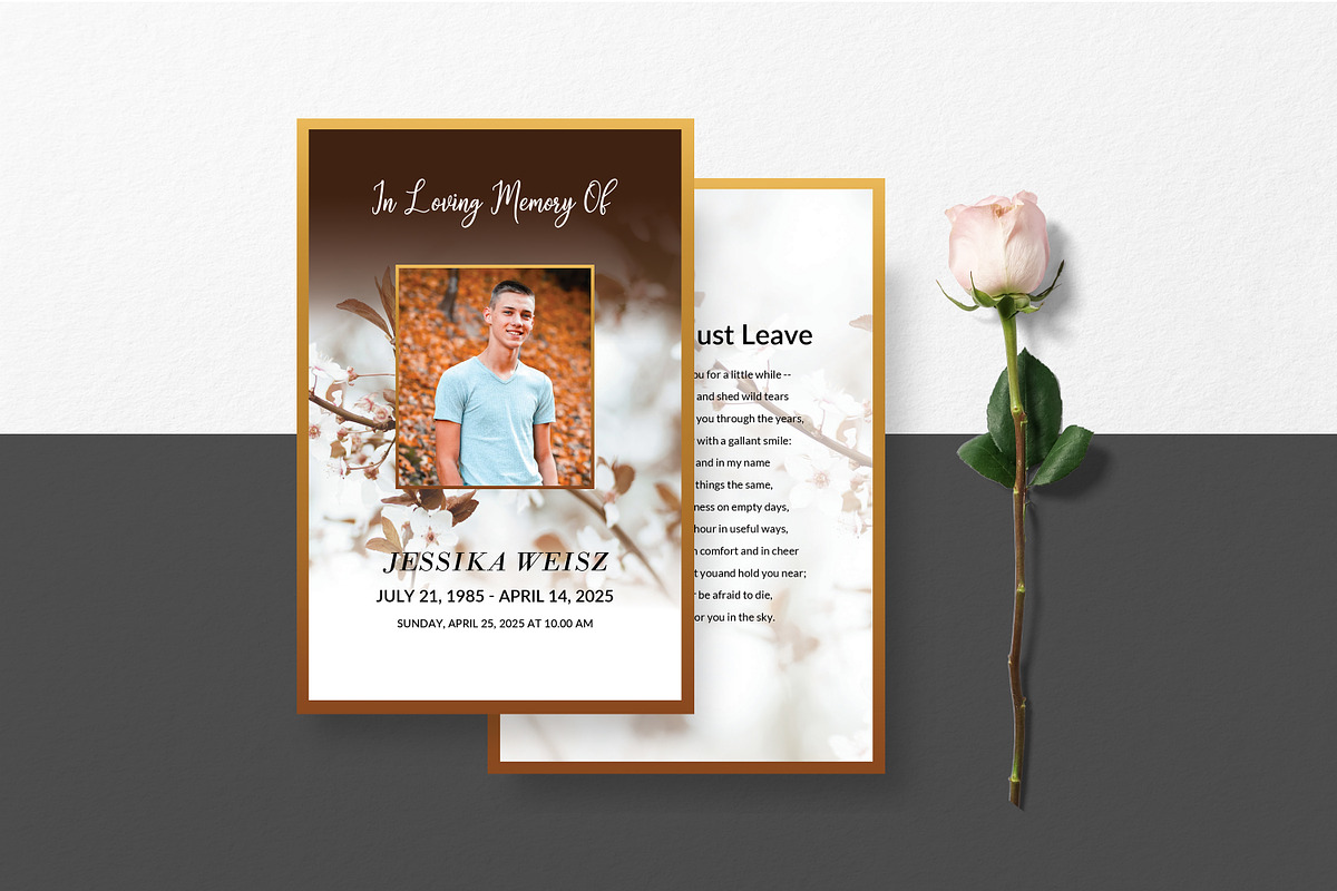 Funeral Program And Prayer Card, a Brochure Template by crazyOWL (Photo 6 of 8)