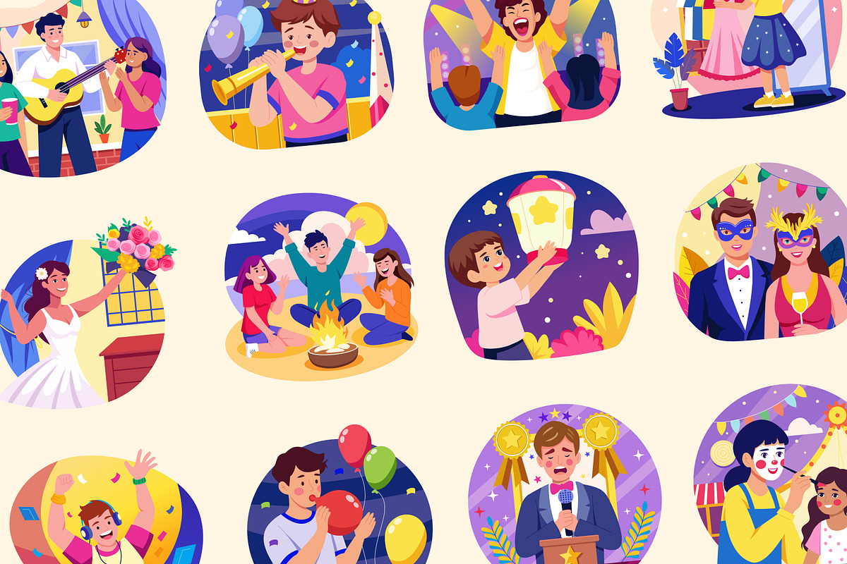 Animated Celebrate Illustrations Art, a Decorative Illustration by Brickclay (Photo 3 of 5)