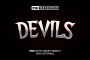PSD Text Effect Devils Silver Style, a Layer Style Add-On by Mockmenot (Thumbnail 1 of 2)