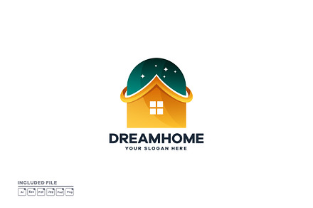 Dream Home Gradient Logo, a Branding & Logo Template by yuanesei