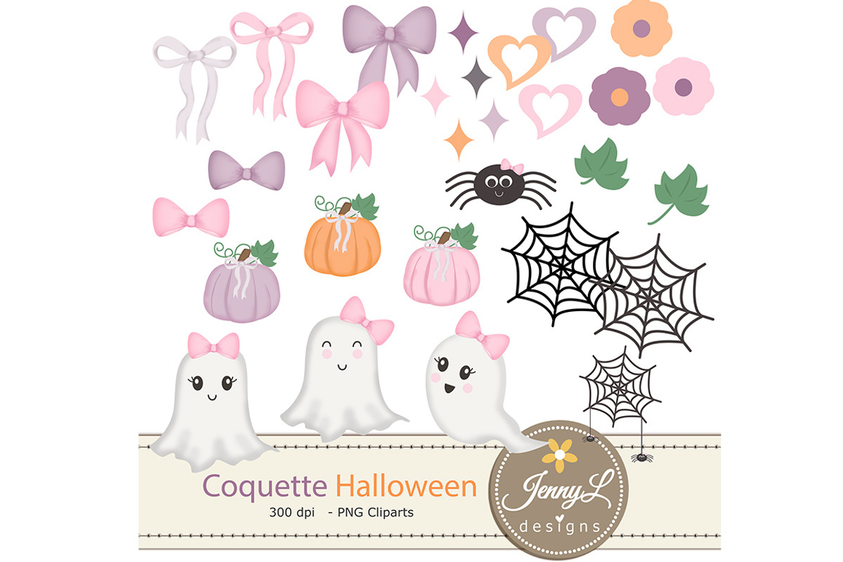 Halloween Coquette Digital Papers, a Pattern Graphic by JennyL Designs (Photo 2 of 9)